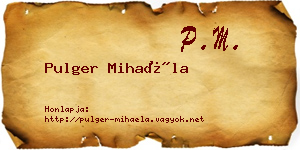 Pulger Mihaéla névjegykártya